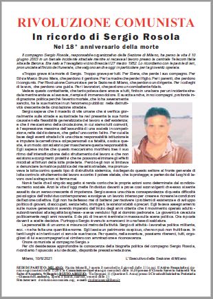 Vol18anniversario morte Sergio Rosola