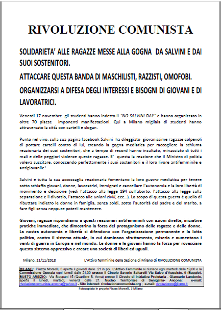 Manifesto Attivo Femminile Sez. Mi 